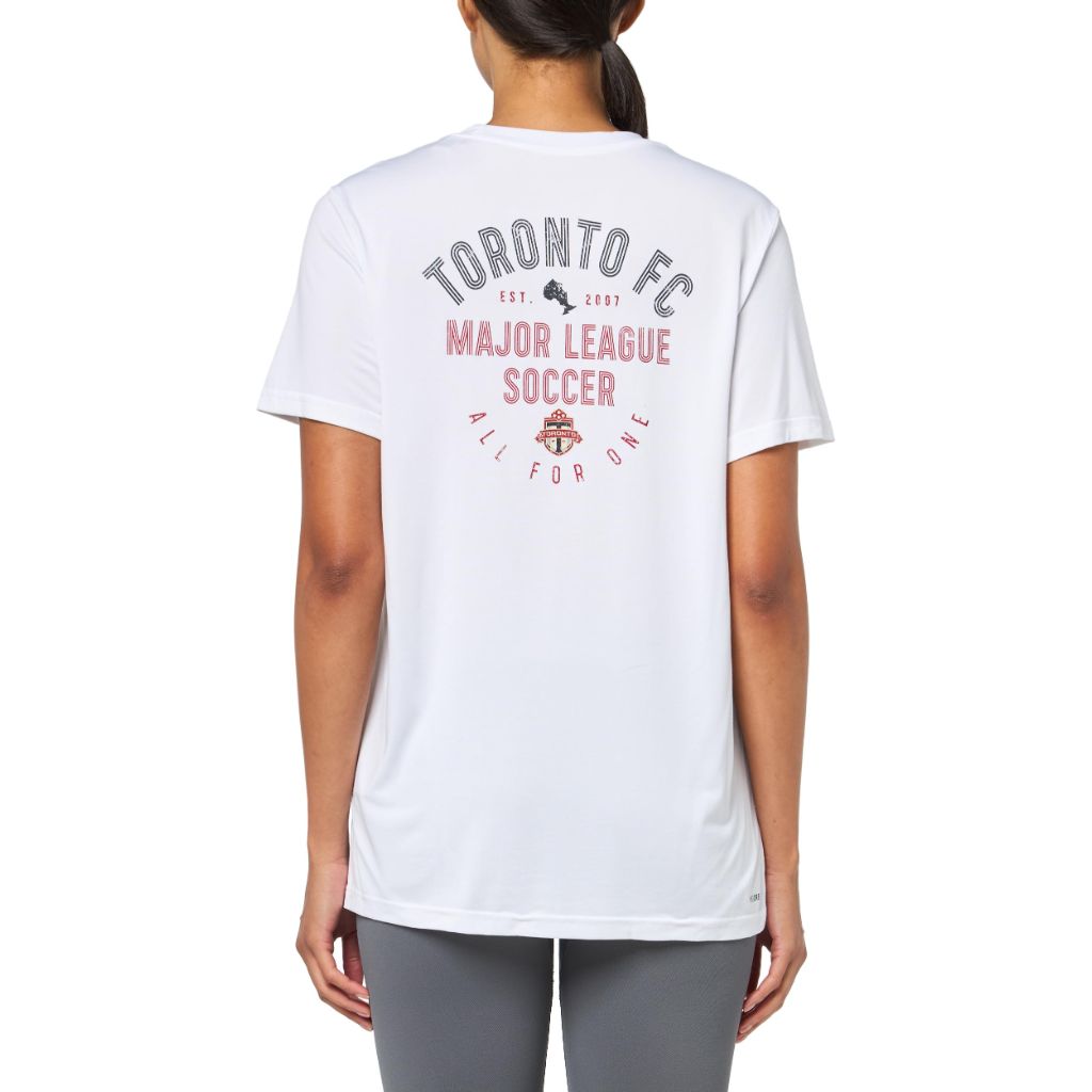 Adidas Women's Toronto FC Local Stoic Short Sleeve Pre-game T-shirt, White - size Medium