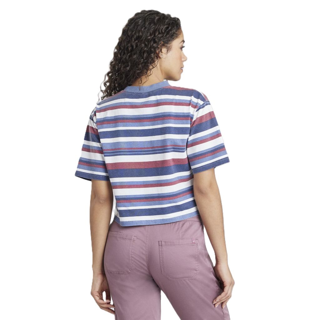 UNIONBAY Retro Multi Stripe Short Sleeve T-Shirt, Faded Indigo, Small