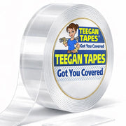 Teegan Tapes Clear Double-Sided Tape, Ultra Strong Double-Sided Nano Adhesive - 1.18" x 16.5'