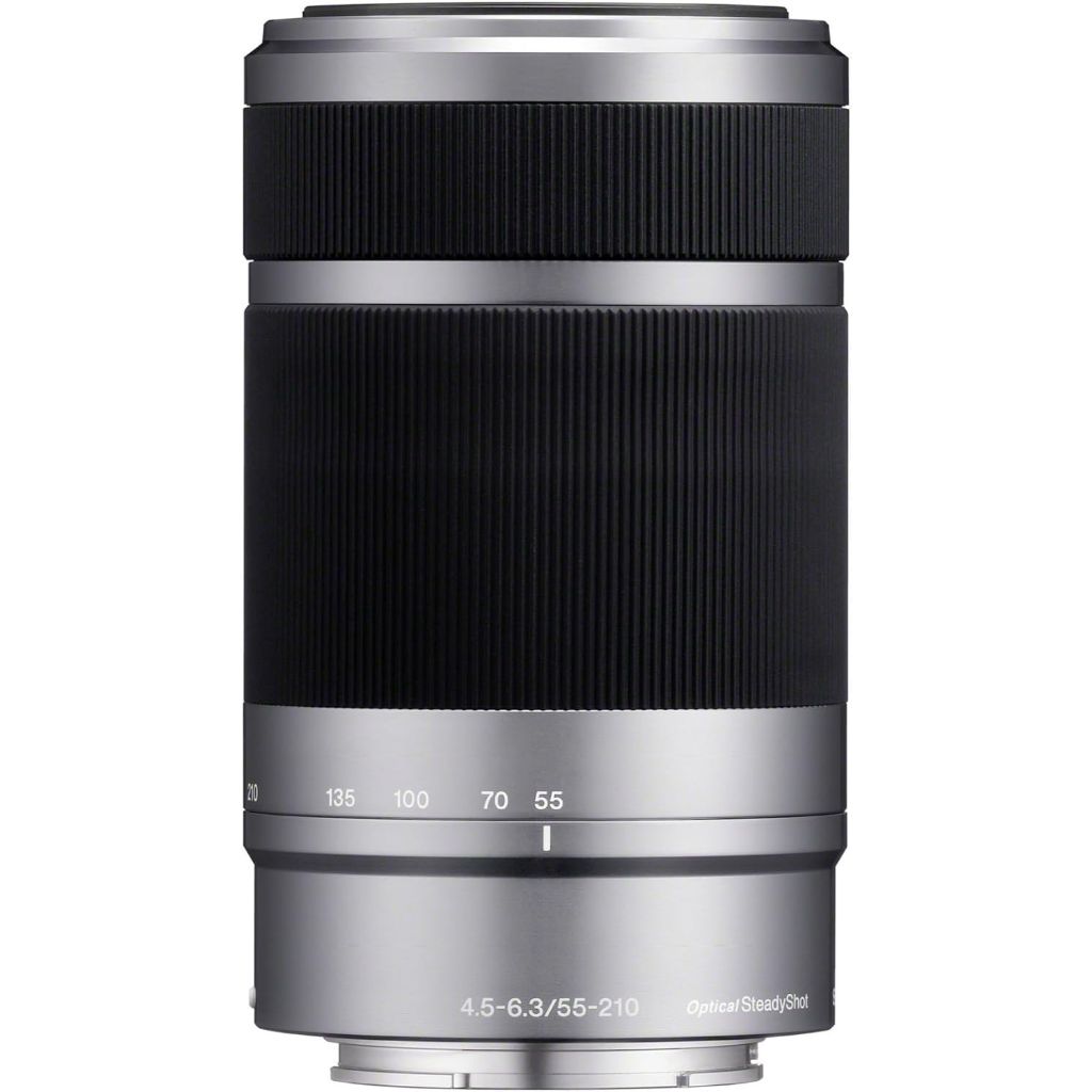 Sony 55-210mm f/4.5-6.3 Telephoto Lens for Most Alpha E-Mount Cameras - Silver