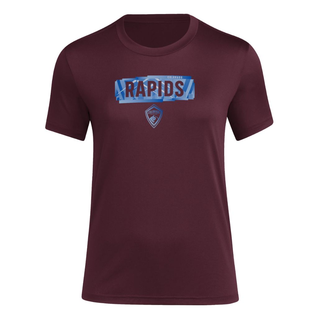 SZ M, Adidas Women's Colorado Rapids MLS Short Sleeve T-Shirt, Team Maroon