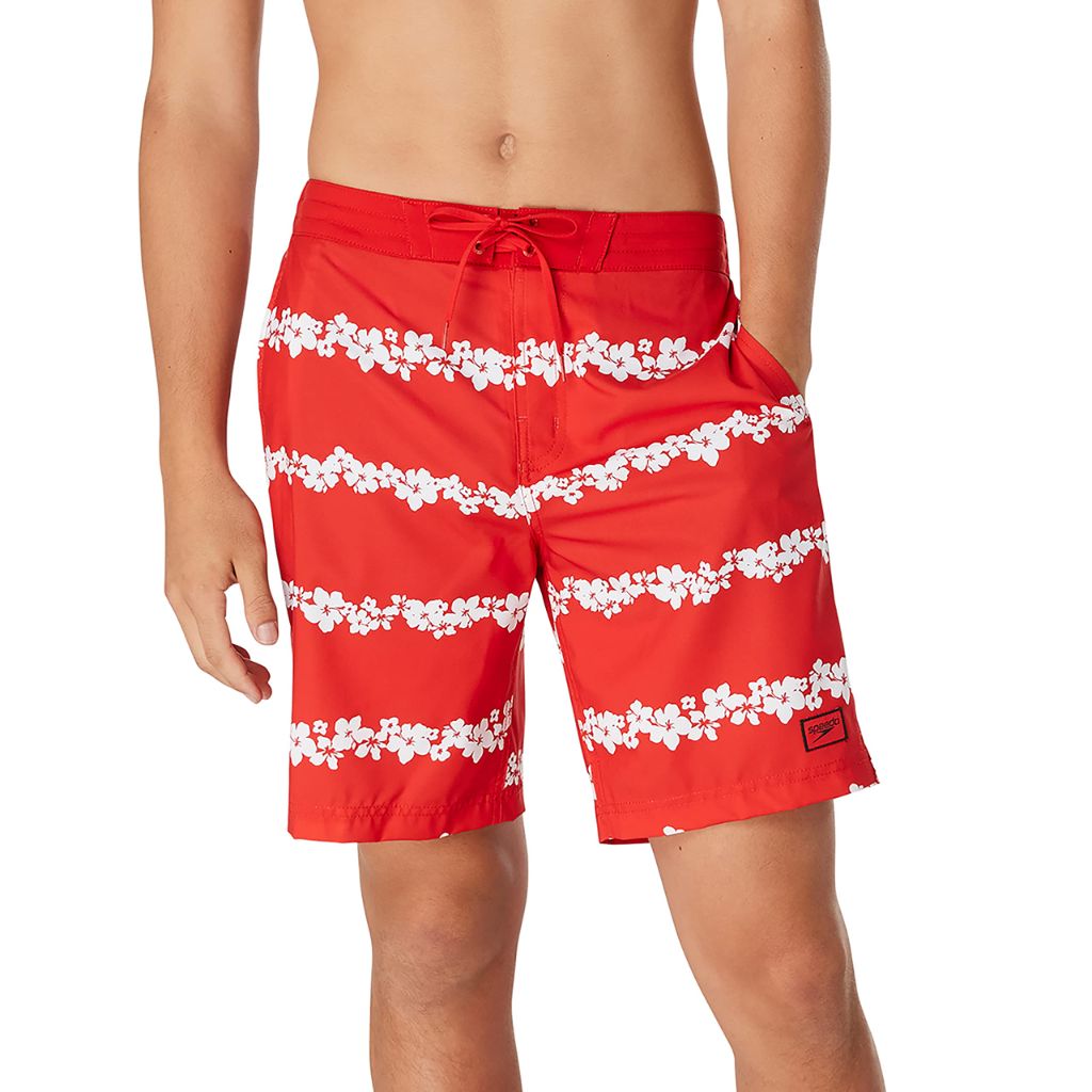 SZ S, Speedo Men's Swim Trunk Knee Length Boardshort Bondi Striped