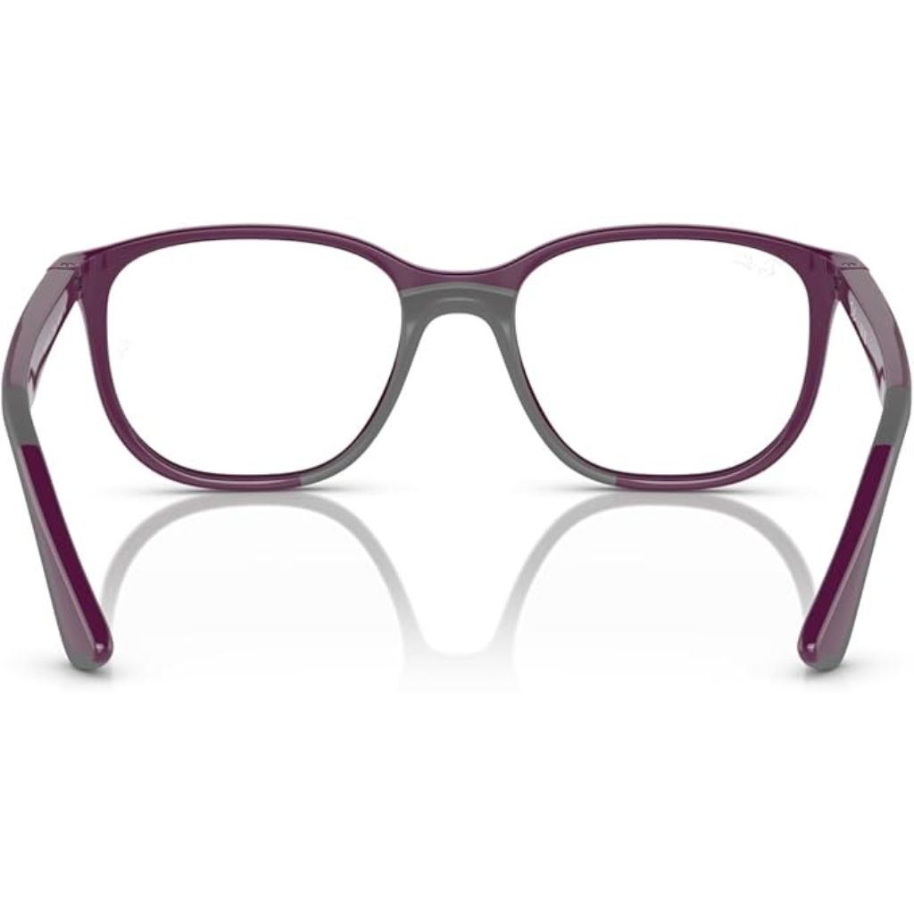 Ray-Ban Kids RY9078VF 3948 Square Fit Eyewear Frames, 48-16-135, Violet on Gray