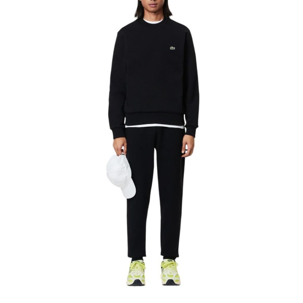 Lacoste Men's Tapered Fit Sweatpants, Black, Small