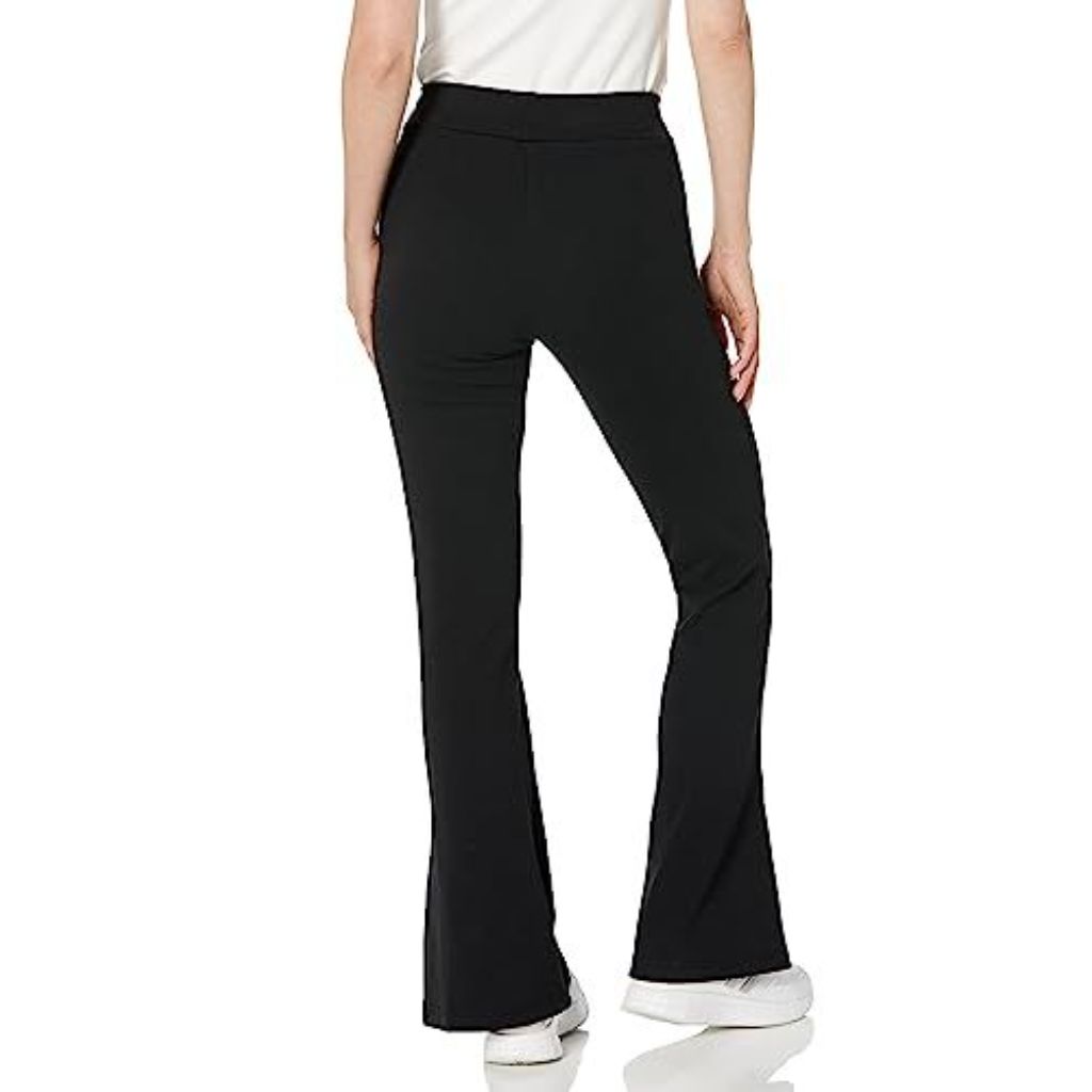 Adidas Women's Lounge Ribbed Flared Leg Pants  Black  X-Small