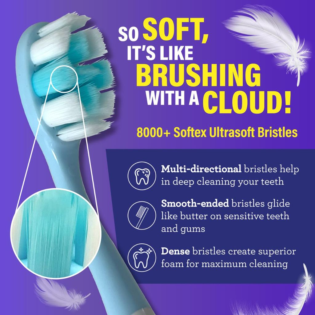 GuruNanda Butter On Gums Toothbrush, ADA Accepted, With 8000+ Ultra Soft Softex Bristles  (6 pack)
