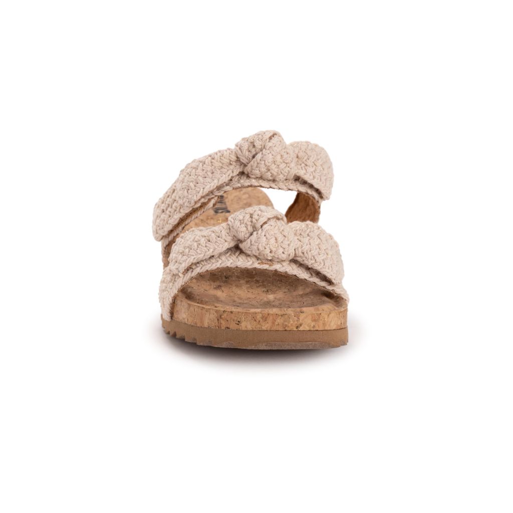 MUKS LUKS Women's Posie Wedge Sandal - Natural Crochet, Size 11