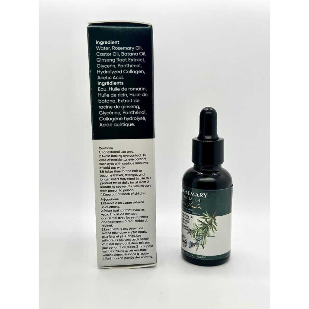 Refaflio Rosemary Hair Oil Kit, Rosemary Oil, Hair Care Oil, Ideal for Dry and Damaged Hair, 30ml