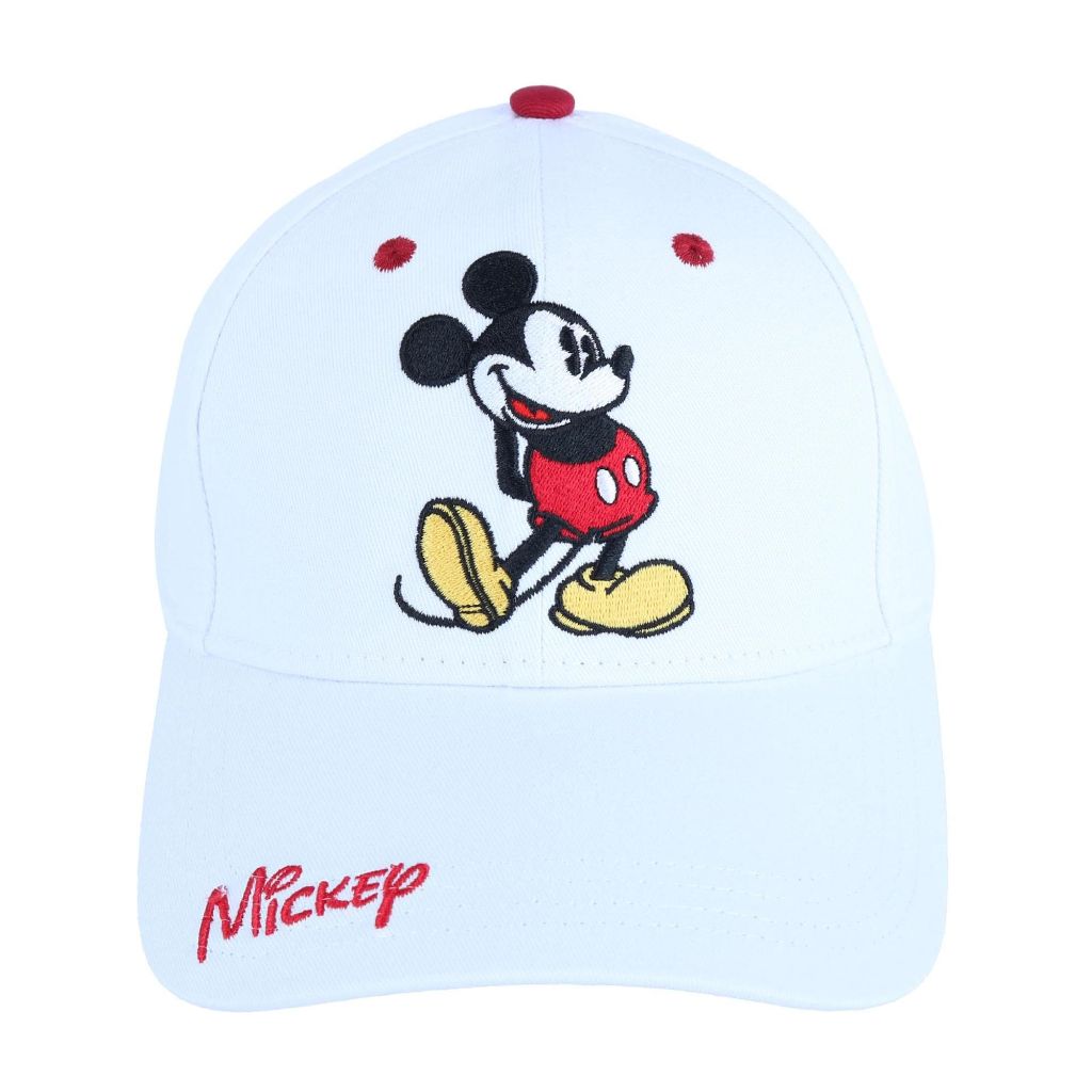 Jerry Leigh Disney Adult's Classic Mickey Mouse Baseball Cap Hat, White, One Size