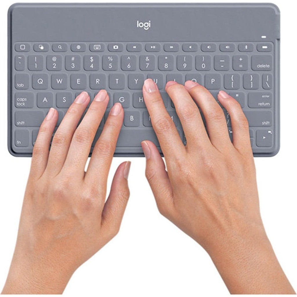 Logitech Keys-to-Go Super-Slim, Super-Light Bluetooth Keyboard for iPhone, iPad, and Apple TV - Stone
