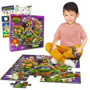 Teenage Mutant Ninja Turtles Floor Puzzle for Kids Set - Bundle with 36 Piece TMNT Floor Puzzle Plus Stickers, More | Teenage Mutant Ninja Turtles Puzzles for Kids Ages 4-8
