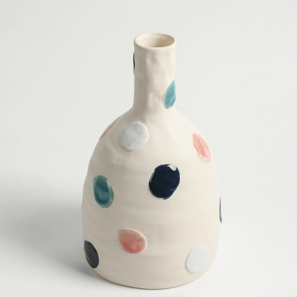 Ceramic Vase, Gifts for Mother Women, W 5.9" X H 11" Flower Vase for Pampas Grass, Living Room, Home, Dining Table, Farmhouse, Office Decor, Table, Bedroom, Kitchen Shelf and Wedding for Home Decor