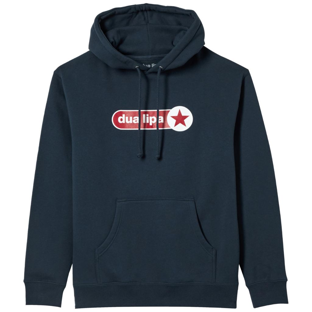 SZ M, Dua Lipa, Logo Hoodie, Navy