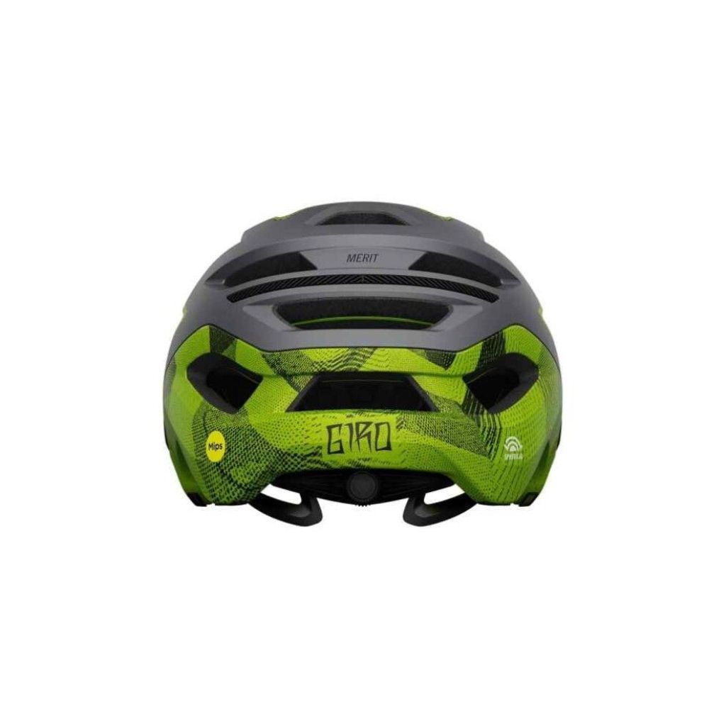 Giro Merit Spherical Adult Dirt Bike Helmet - Matte Metallic Black/Ano Lime - Size S (51-55 Cm)