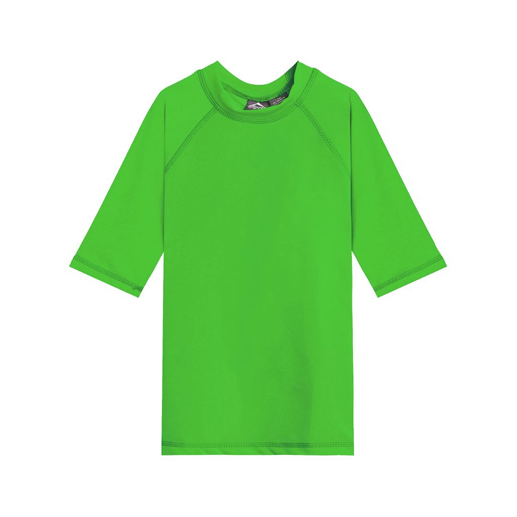 Kanu Surf Big Boys' Fiji UPF 50+ Sun Protective Rashguard, Green, X-Large (14/16)