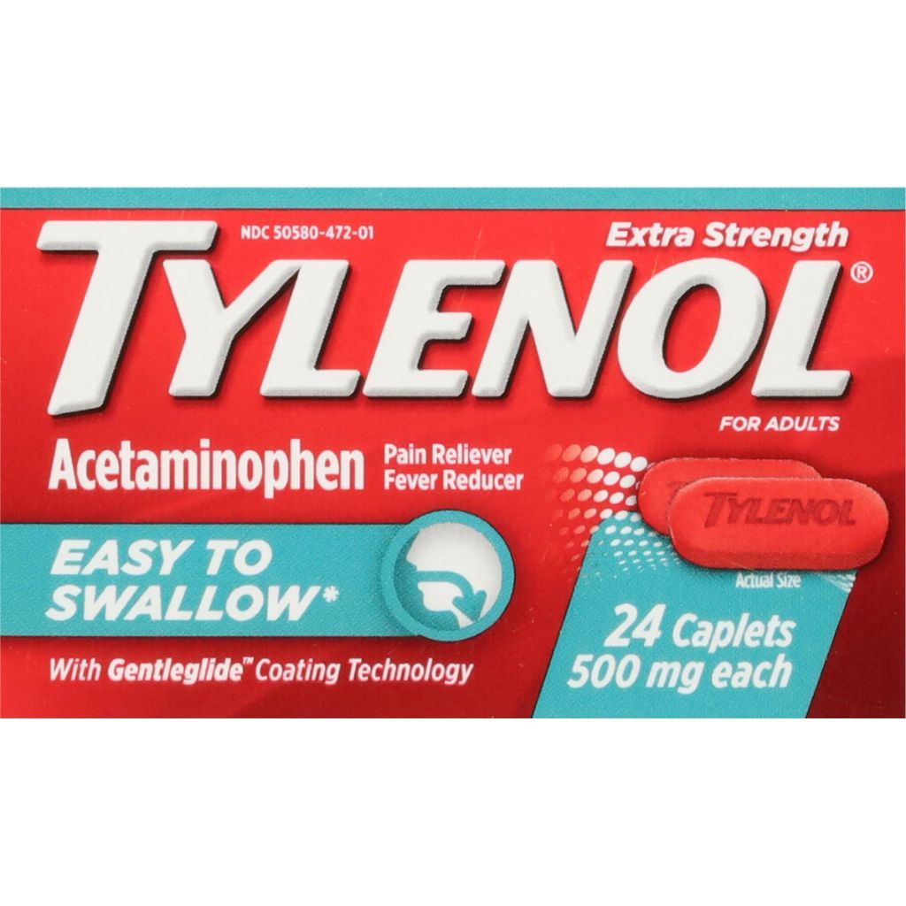Tylenol, Pain Reliver Extra Strength Easy to Swallow, 24 Count