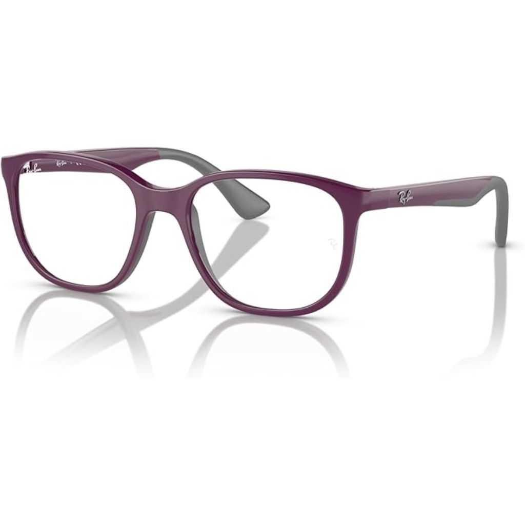 Ray-Ban Kids RY9078VF 3948 Square Fit Eyewear Frames, 48-16-135, Violet on Gray