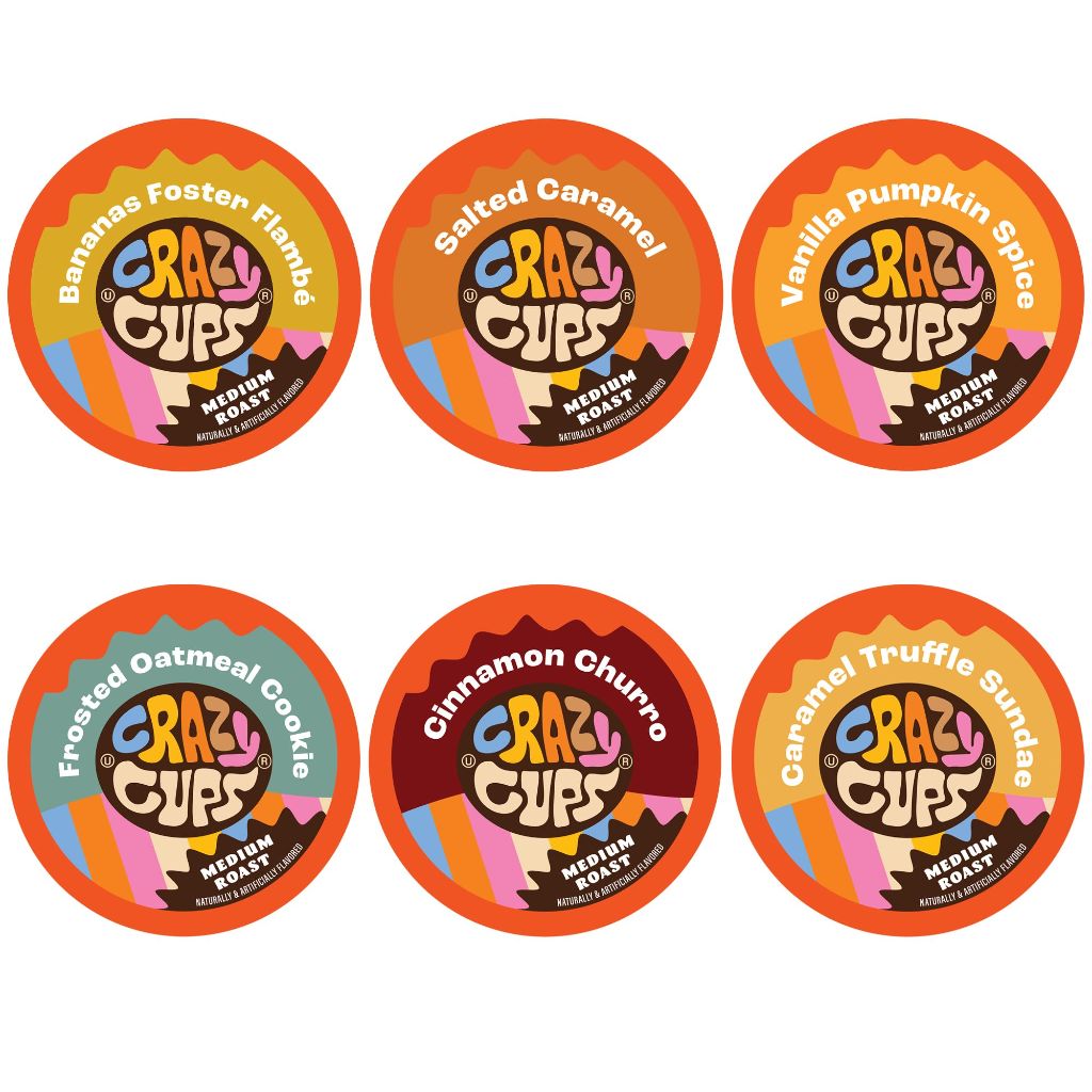 Crazy Cups Flavored Coffee Pods Variety Pack -  24 Count (Pack of 1)