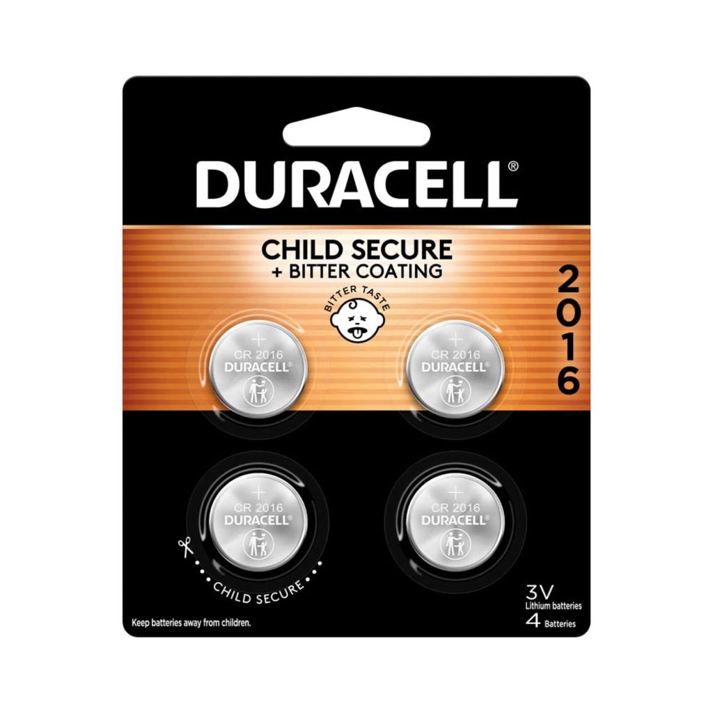 Duracell 2016 Lithium Battery, 4 Count (Pack of 1)