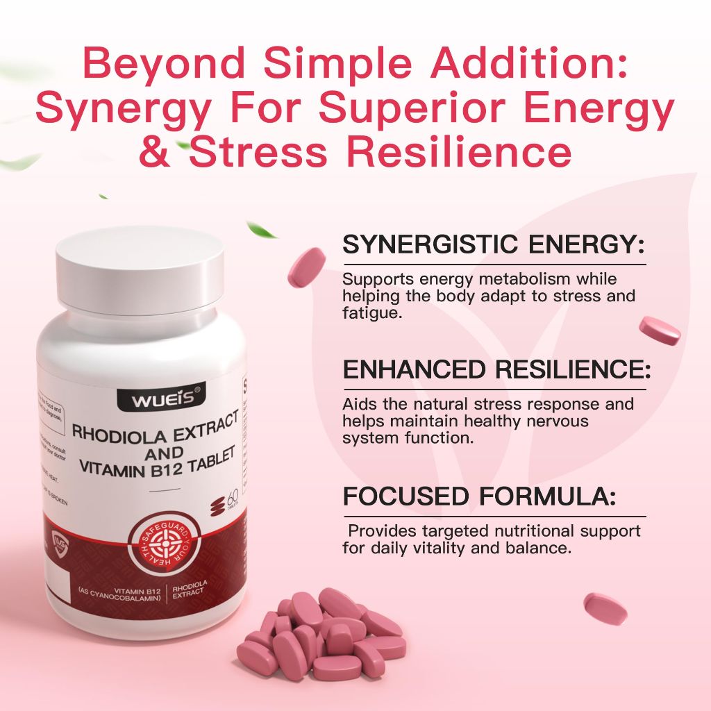 WUIES Rhodiola And Vitamin B12 Supplement (60 Count)