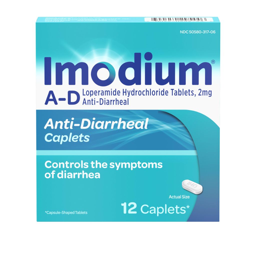 Imodium A-D Diarrhea Relief Caplets with Loperamide HCl, 12 ct
