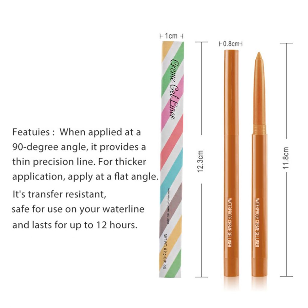 JIMYAUQIN High-Pigmented Waterproof Eyeliner Pencil, Champagne - 0.01oz