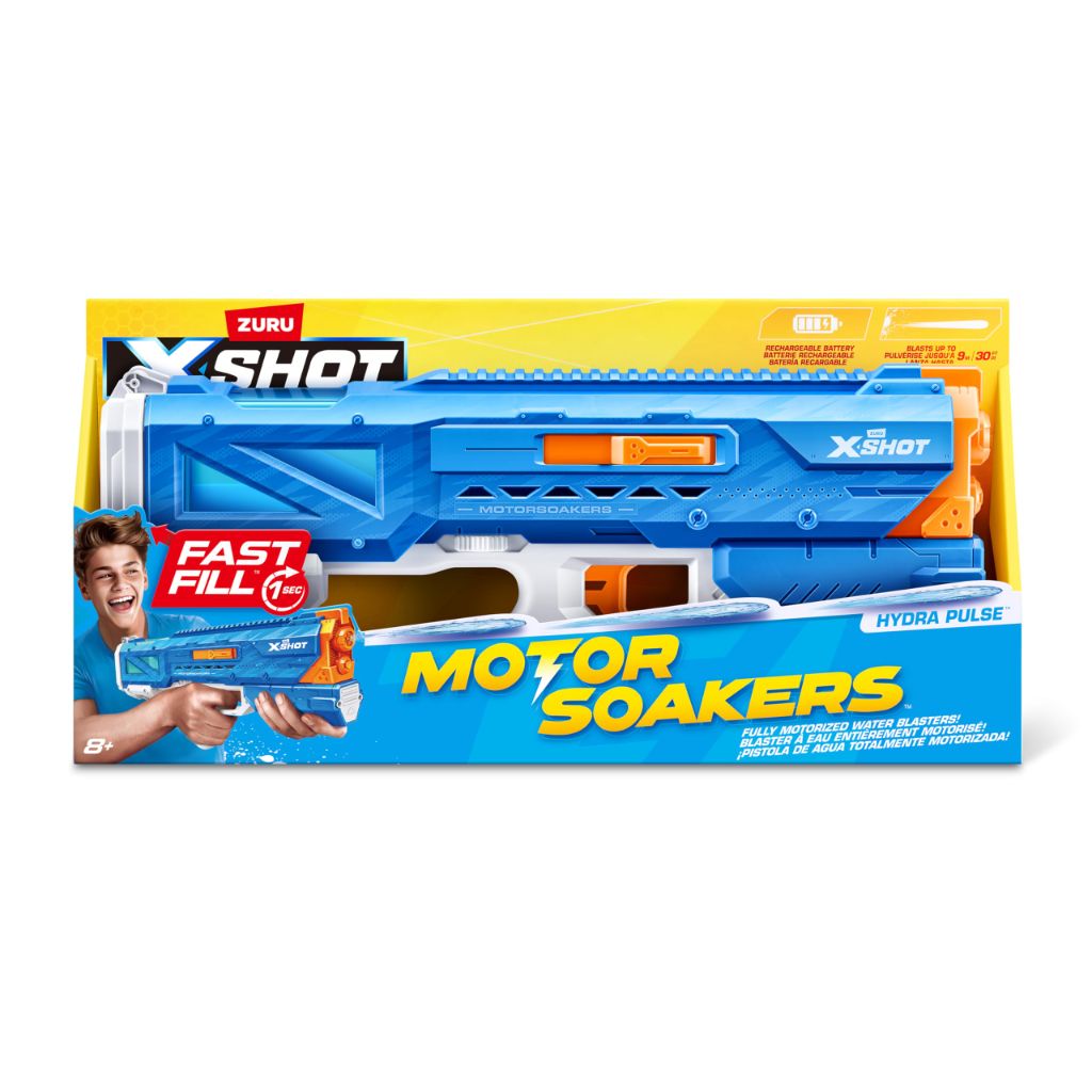 XSHOT Water Motor Soaker Hydra Pulse - Fast Fill, Rechargable, Motorized Water Blaster for Kids & Adults