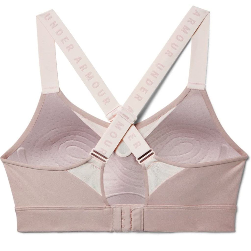 Under Armour Women's Limitless High Sports Bra, Dash Pink/French Gray, Small