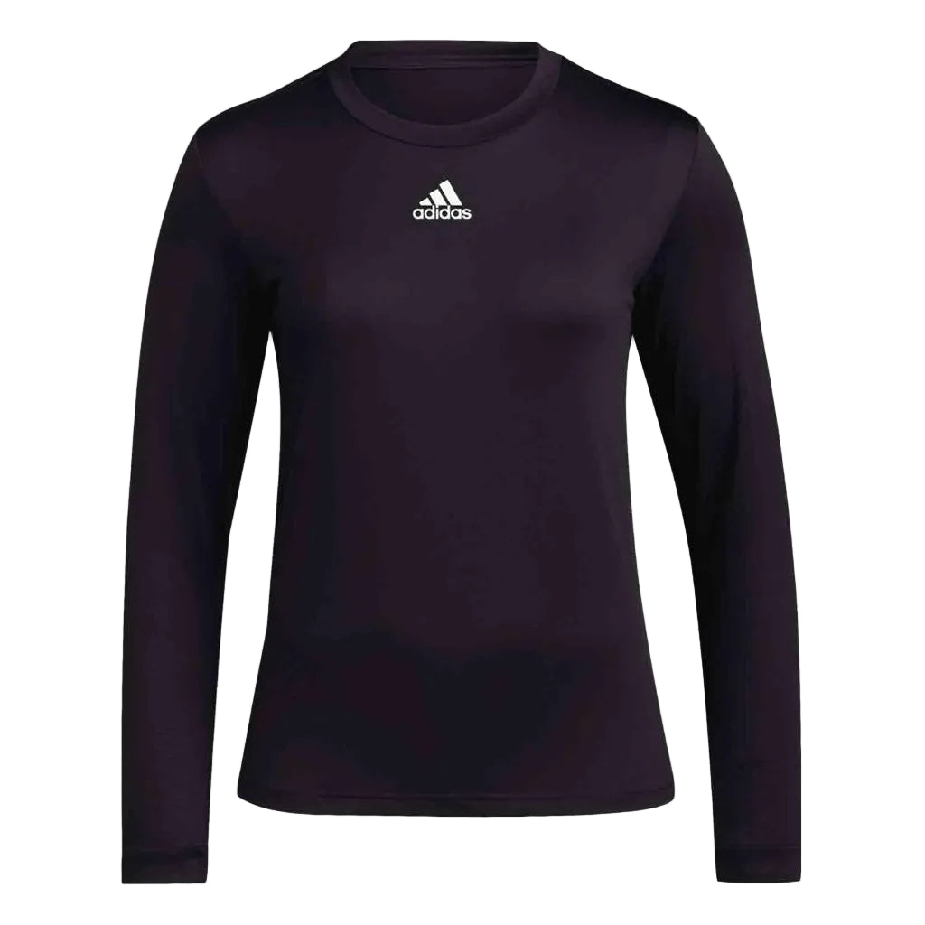 adidas Women's Pregame BOS Long Sleeve T-Shirt - Black/White, Medium