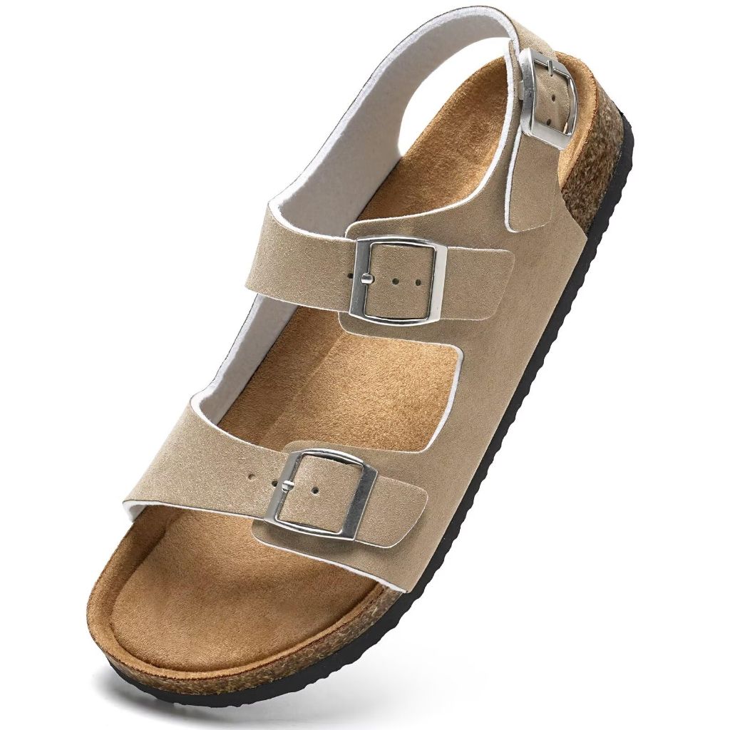 SZ 9 Torotto Womens Sandals with Cork Footbed Open Toe Adjustable Webbing Athletic (750 / Apricot)