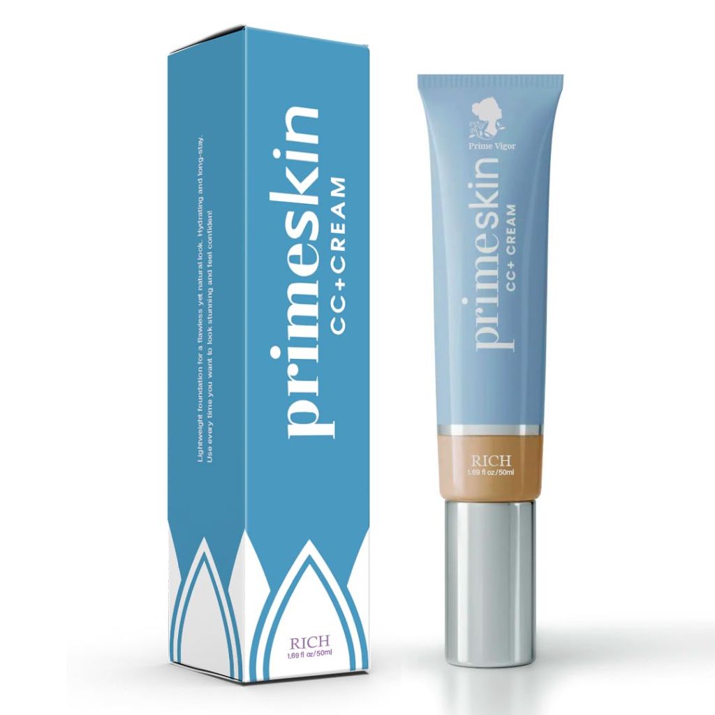 Primeskin Korean Cc Cream, Self Adjusting for Mature Skin, 1.69 Fl Oz/50ml (RICH)
