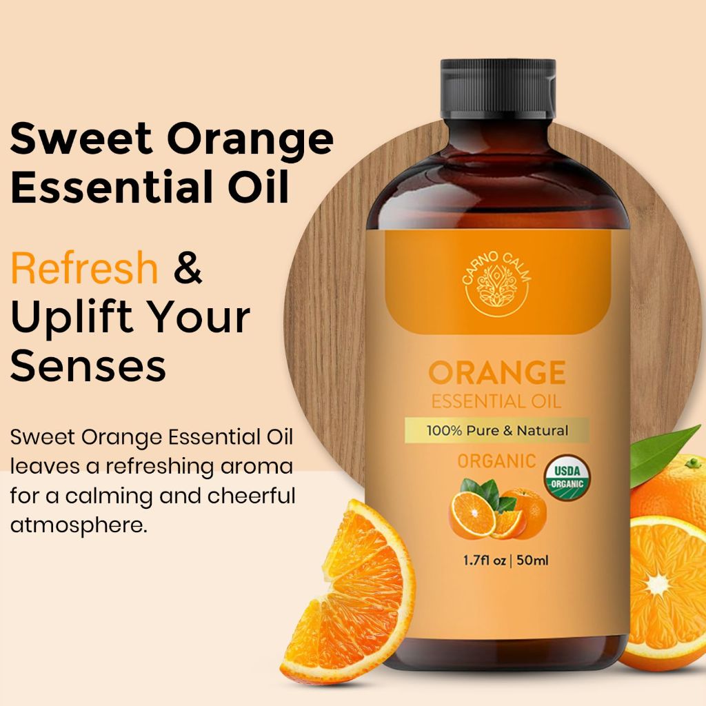 Carno Calm Organic Sweet Orange Essential Oil 50 Ml   | 1.7 fl. oz