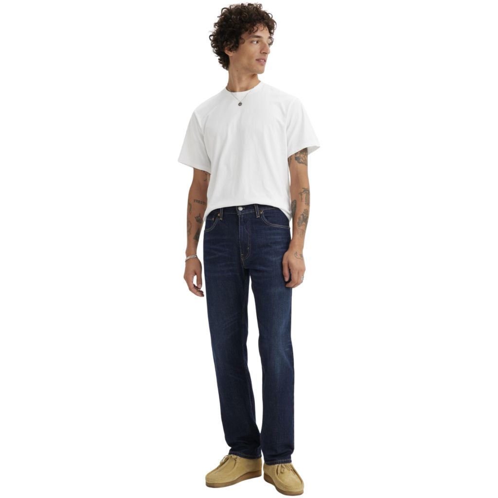 Levi's Men's 505 Regular Fit Jeans, Nail Loop Knot-Dark Indigo, 36W x 32L