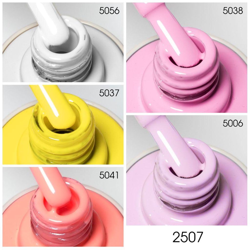 VENALISA Gel Nail Polish Set with Nail tips - White Yellow Pink Light Purple  5 Pcs