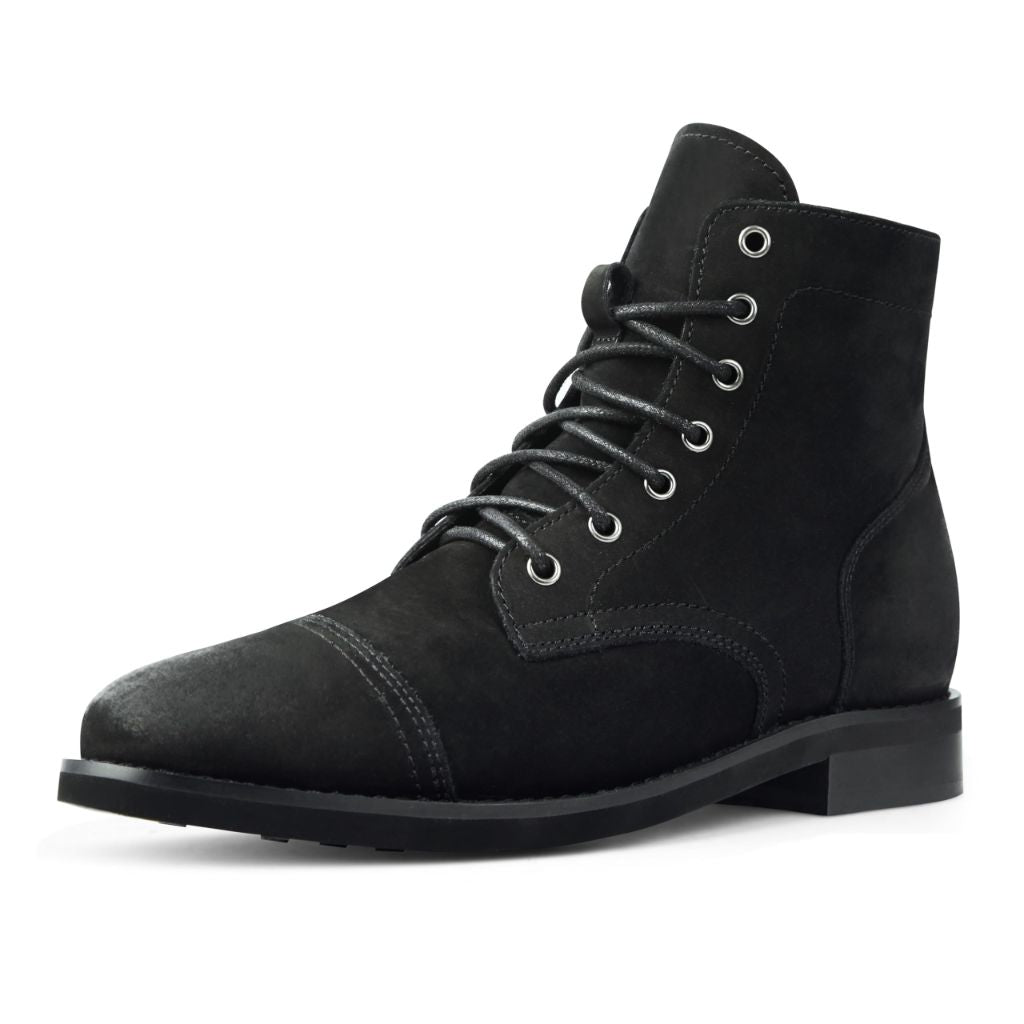 PARTY Mens Dress Boots - Casual Lace-up Chukka Leather Boots for Men,LINUS-BLACK-9