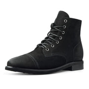 PARTY Mens Dress Boots - Casual Lace-up Chukka Leather Boots for Men,LINUS-BLACK-9