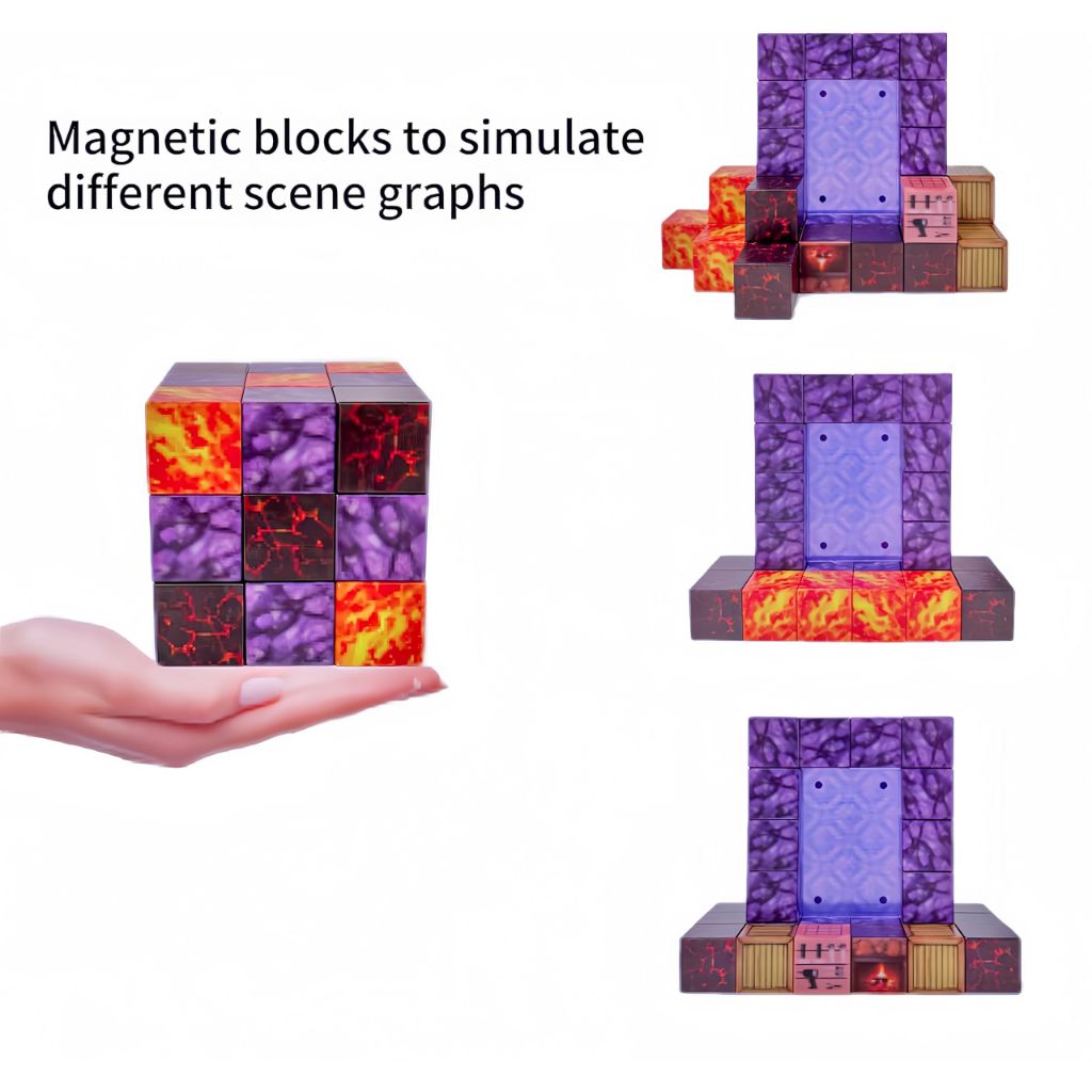 WeiDu77 Magnetic Building Blocks - Build a Magnetic World Set DIY Creative Combo Suitable for 3 4 5 6 Years Old Boys and Girls Pre-School STEM Teaching(32pcs)