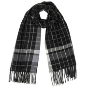 OVOY Men and Women Winter-Plaid-Cashmere-Scarves, Cold Weather Soft Warm Scarves with Tassel