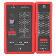 Oumefar HDMI Mini-HDMI Battery Operated Data High Definition Cable Tester Continuity Checker 20 LED Light Status Indictor to Check Disorder Short Open and Cross Connection