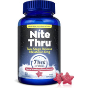 Nite Thru Two-Stage Release Melatonin, Dietary Supplement 6mg, 30 Gummies | Strawberry