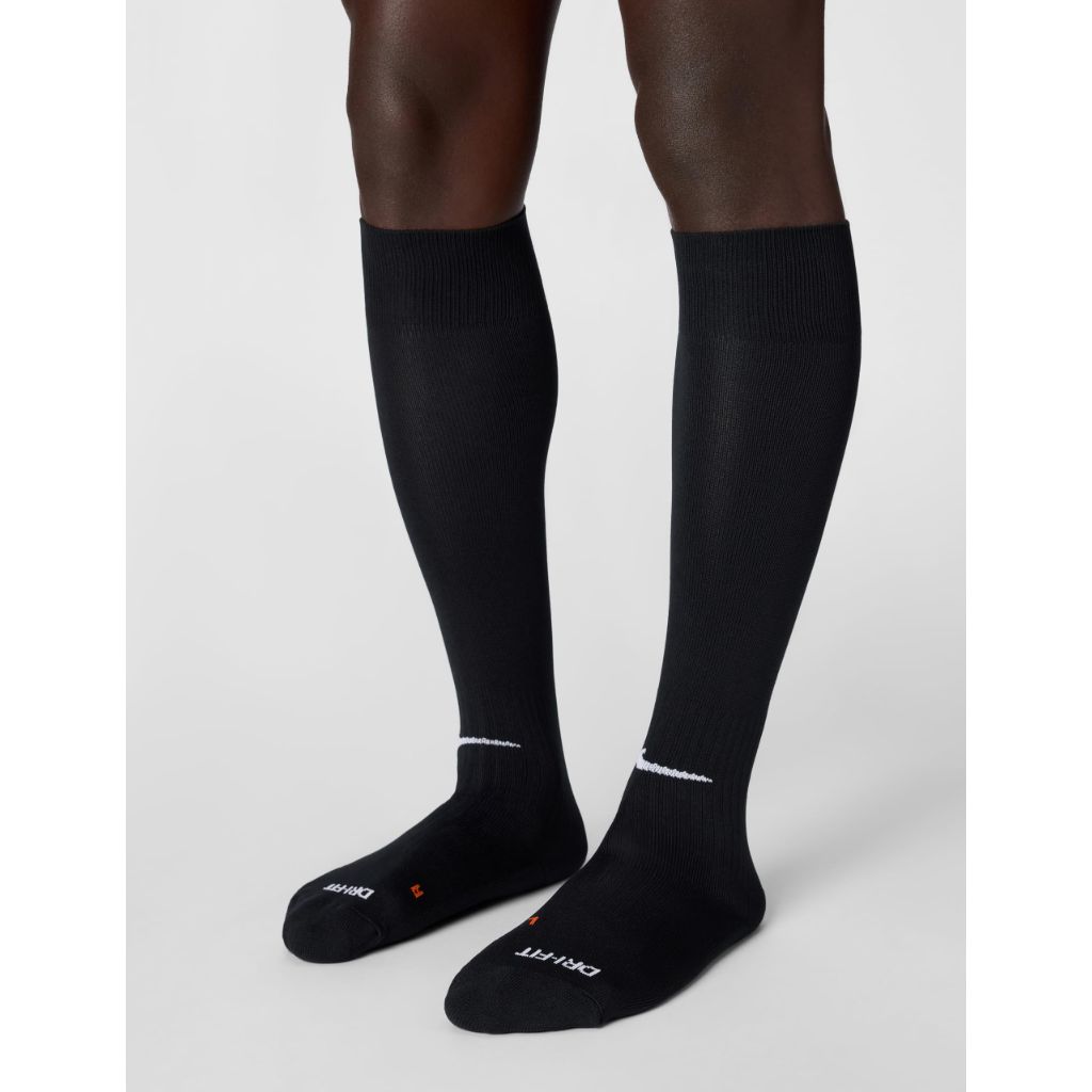 Nike Unisex Baseball/Softball Over-The-Calf Socks (2 Pairs), Black/White, Large