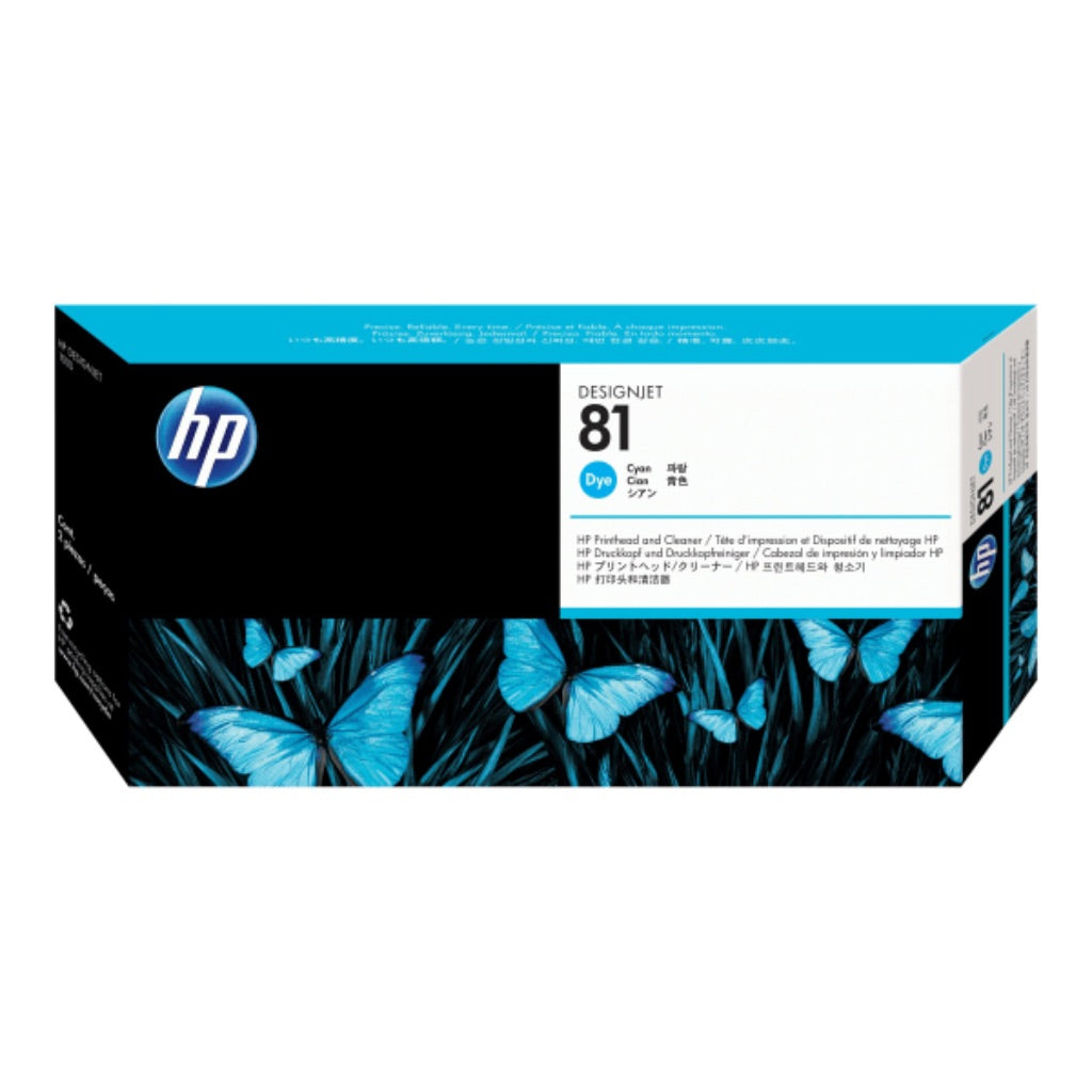HP 81 Cyan Cyan Printhead and Cleaner C4951A