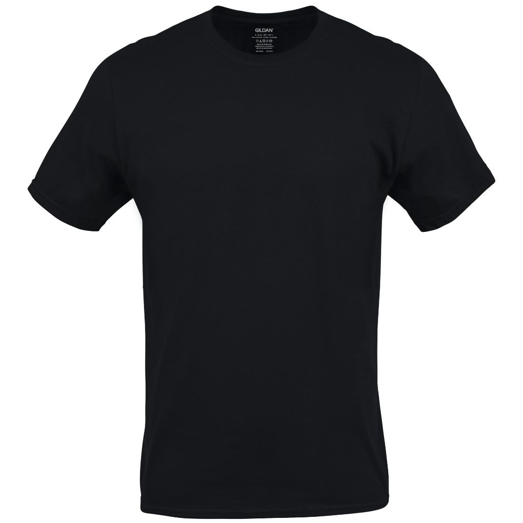 Gildan Men's Crew T-Shirts - Black/Sport Gray/Charcoal, Large (5 Pack)