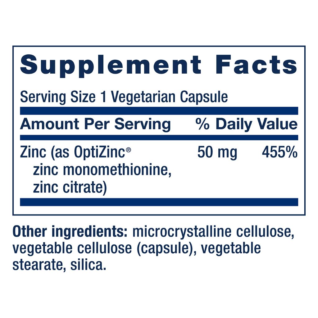 Life Extension Zinc Caps, zinc 50 mg, zinc Citrate, Support The Body's Immune defenses, 90 Vegetarian Capsules