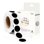 PARLAIM 3/4 Inch Circle Sticker Labels,1000 Stickers Adhesive Round Color Coding Circle Dots Label (Black)