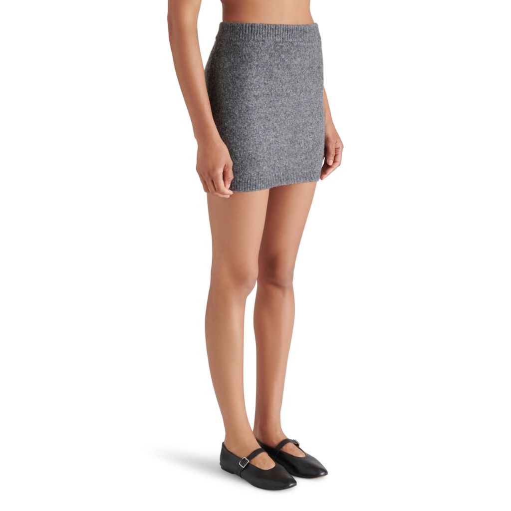Steve Madden Apparel Jennie Skirt, HTHR Charcoal, X-Small
