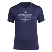 Adidas Womens Vancouver Whitecaps FC Pre-Game Short Sleeve Soccer T-Shirt,Team Navy Blue/Vancouver Whitecaps,Medium