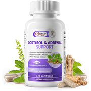 Cortisol Supplements w/Ashwagandha, L-Theanine, & Holy Basil - 120 Capsules