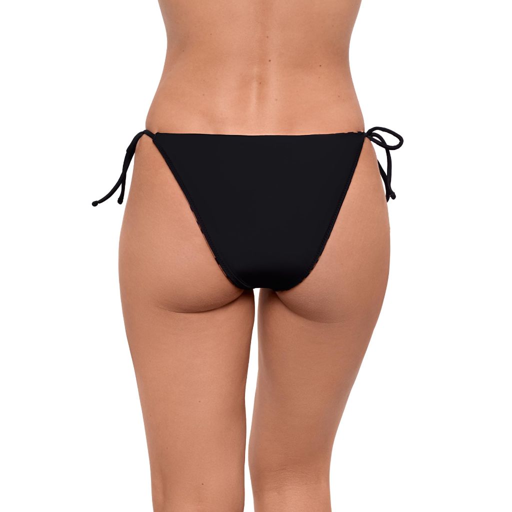 Sports Illustrated Women's String Tie Side Bottom, Meow Factor - size XL