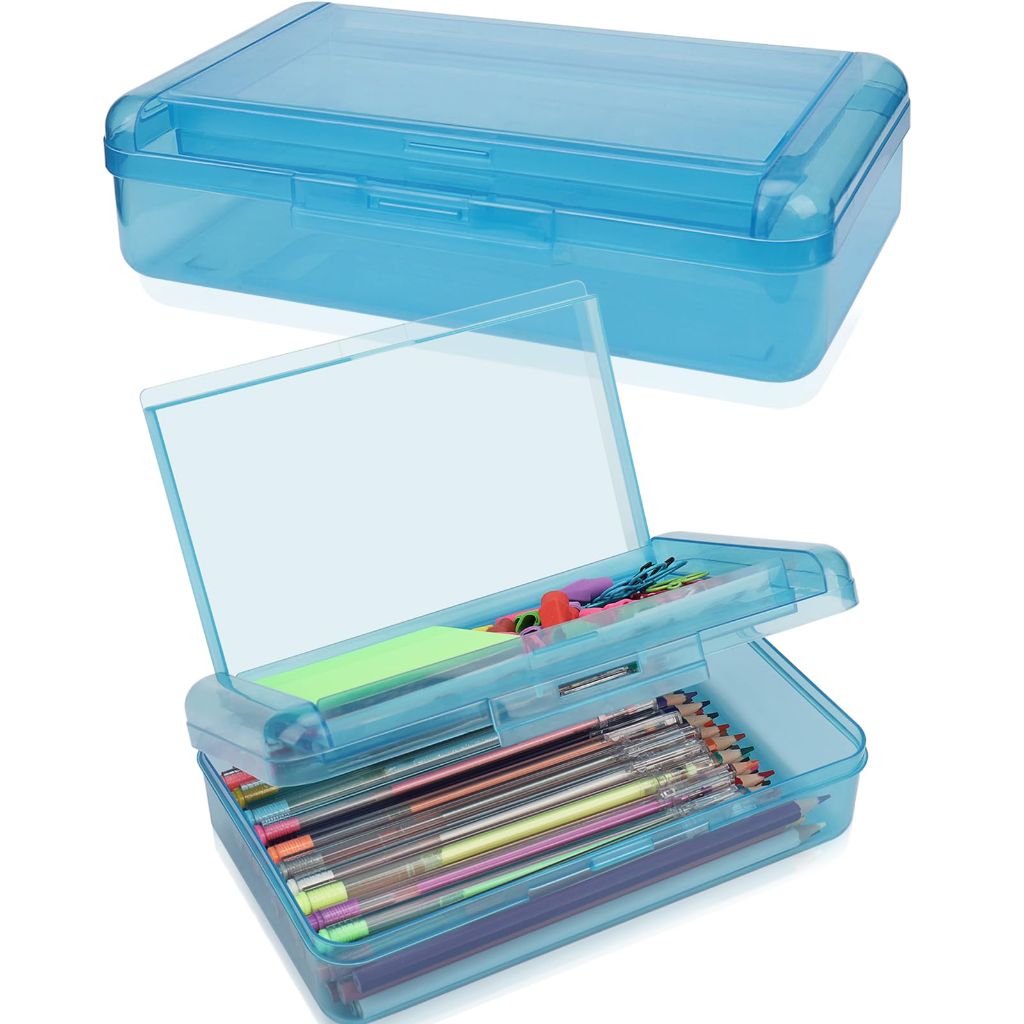 6 PCS Pencil Box, Transparent